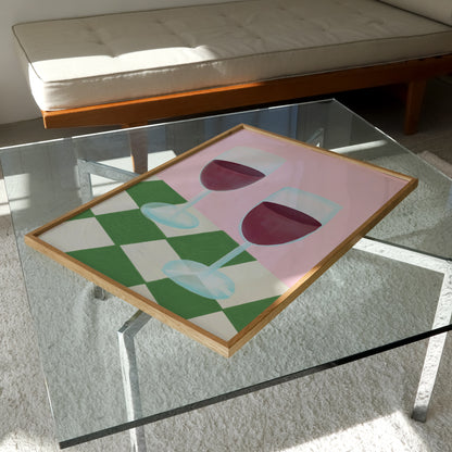 Two Wines Print | Kitchen
