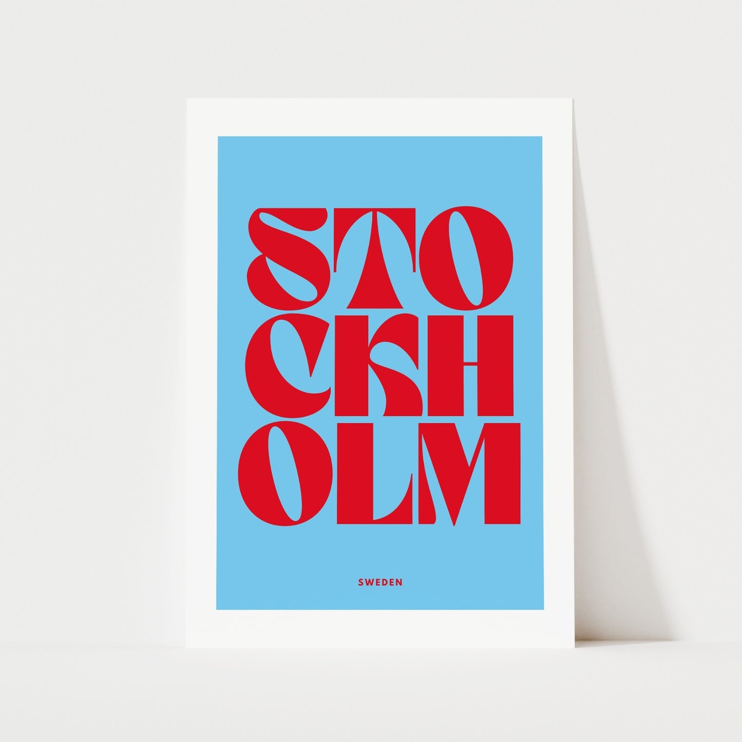 Stockholm Typography Print | 4 Colours | Travel