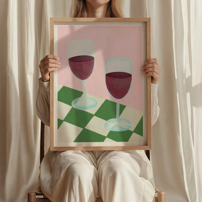 Two Wines Print | Kitchen