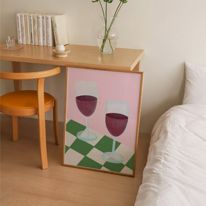 Two Wines Print | Kitchen