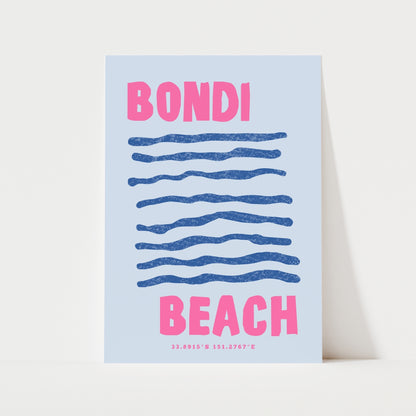 Bondi Beach Print | 3 Colours | Travel