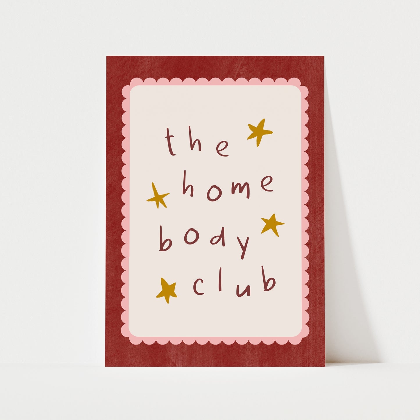 The Home Body Club Print | 4 Colours | Typography