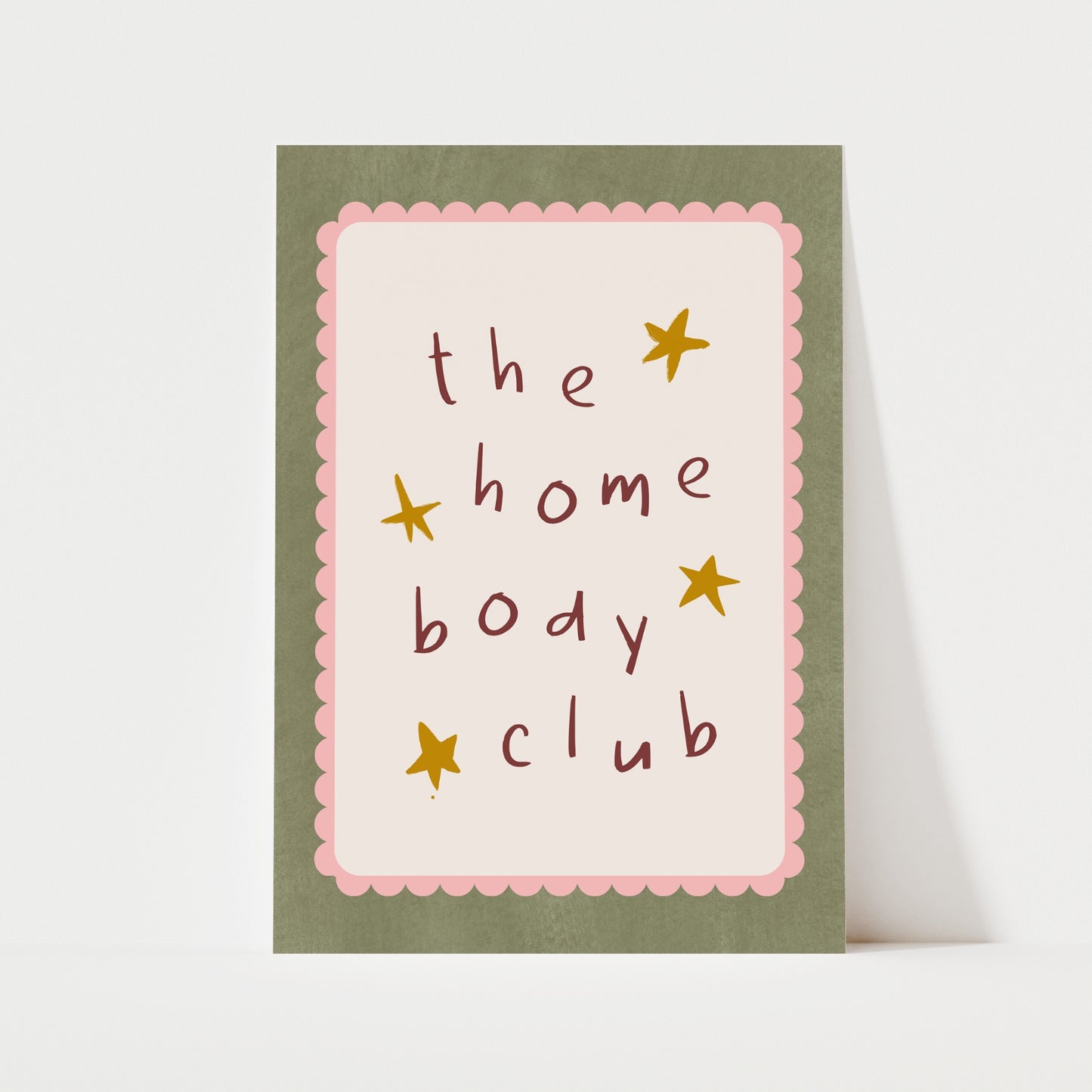 The Home Body Club Print | 4 Colours | Typography