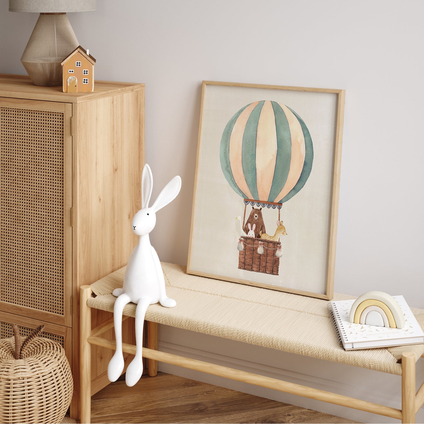 Hot Air Balloon Print | 4 Colours | Nursery & Kids