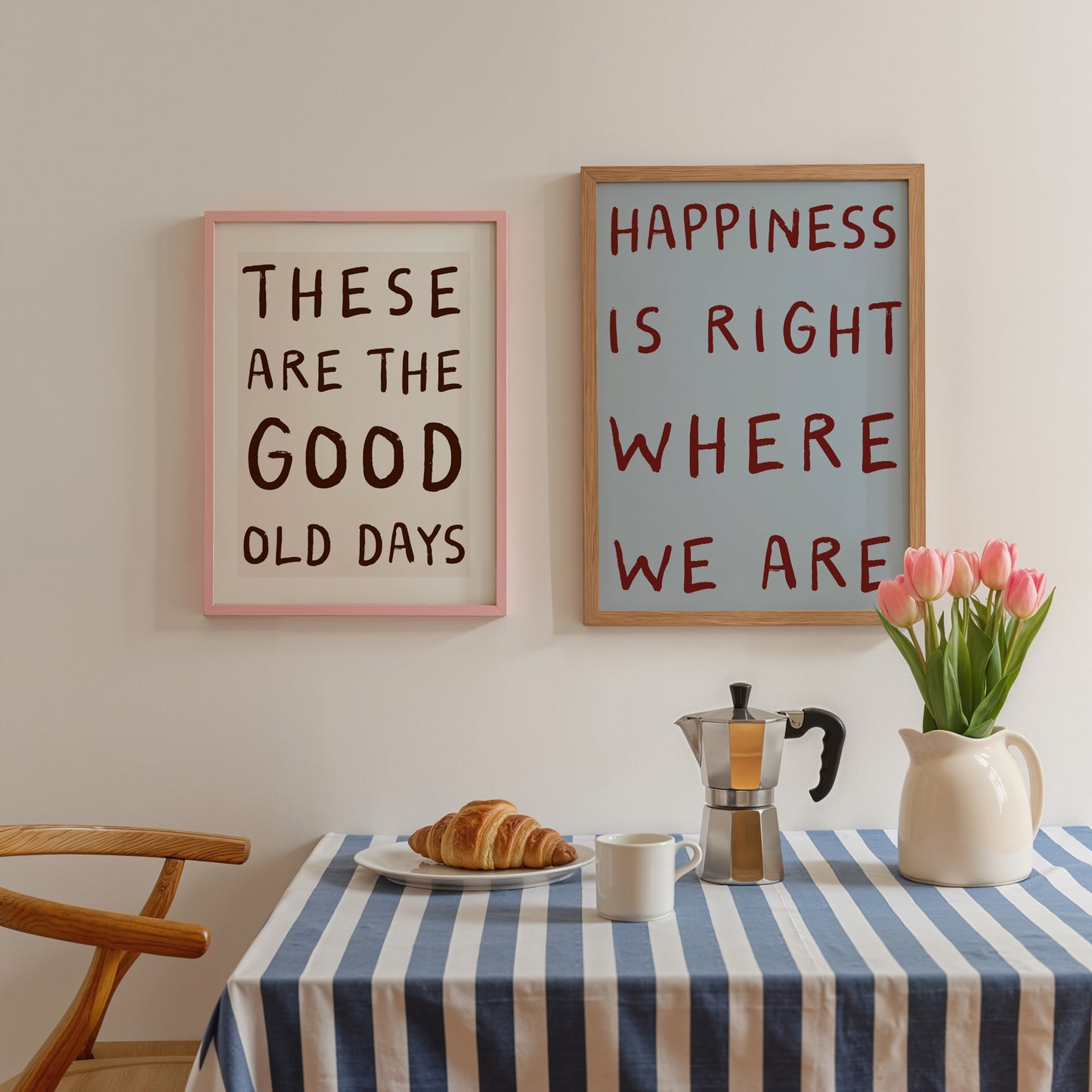 Happiness Is Right Where We Are Print | 6 Colours | Typography