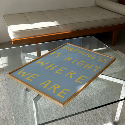 Happiness Is Right Where We Are Print | 6 Colours | Typography