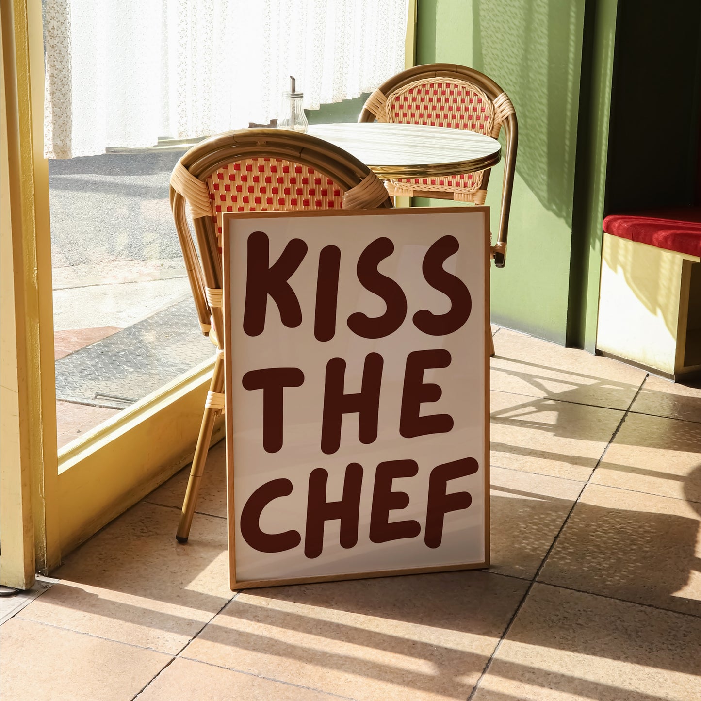 Kiss The Chef Print | 6 Colours | Kitchen