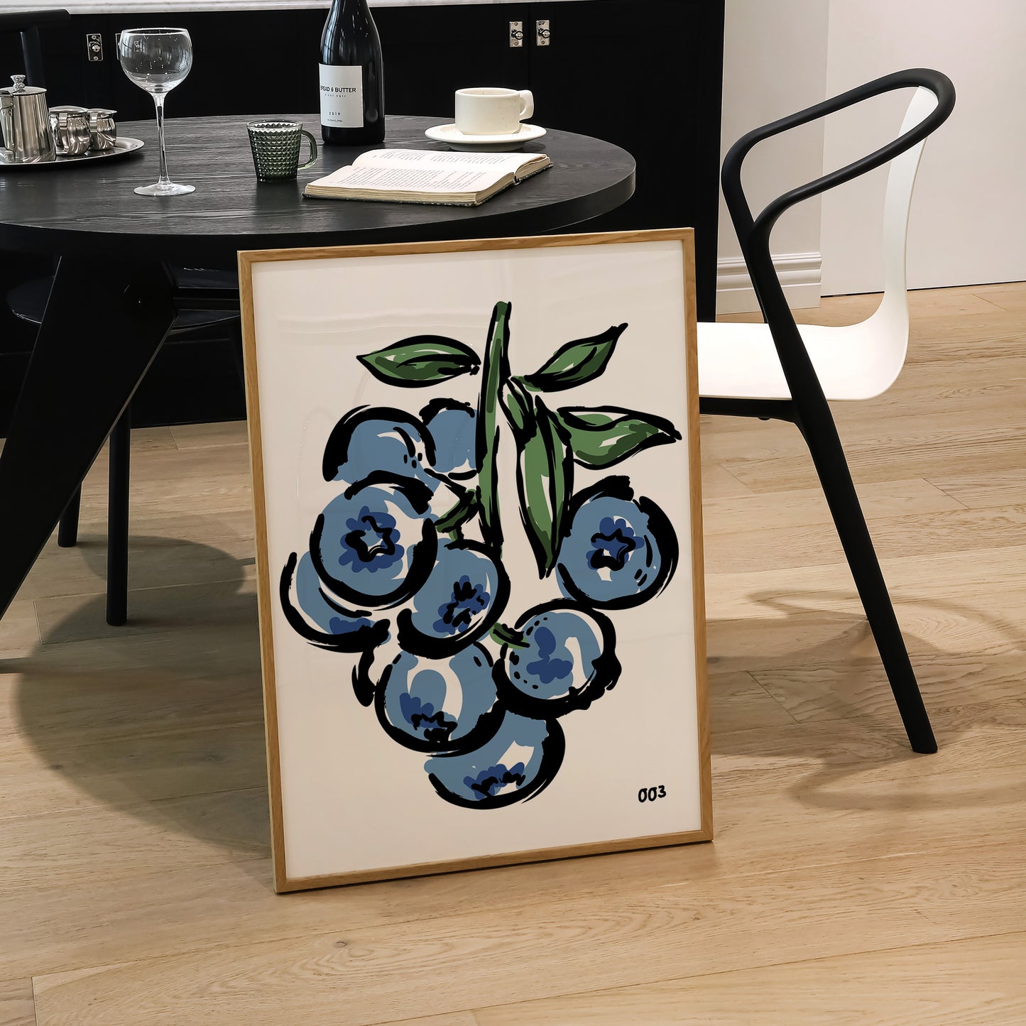 Blueberries Painting Print | Kitchen