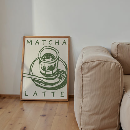 Matcha Latte Print | 4 Colours | Kitchen