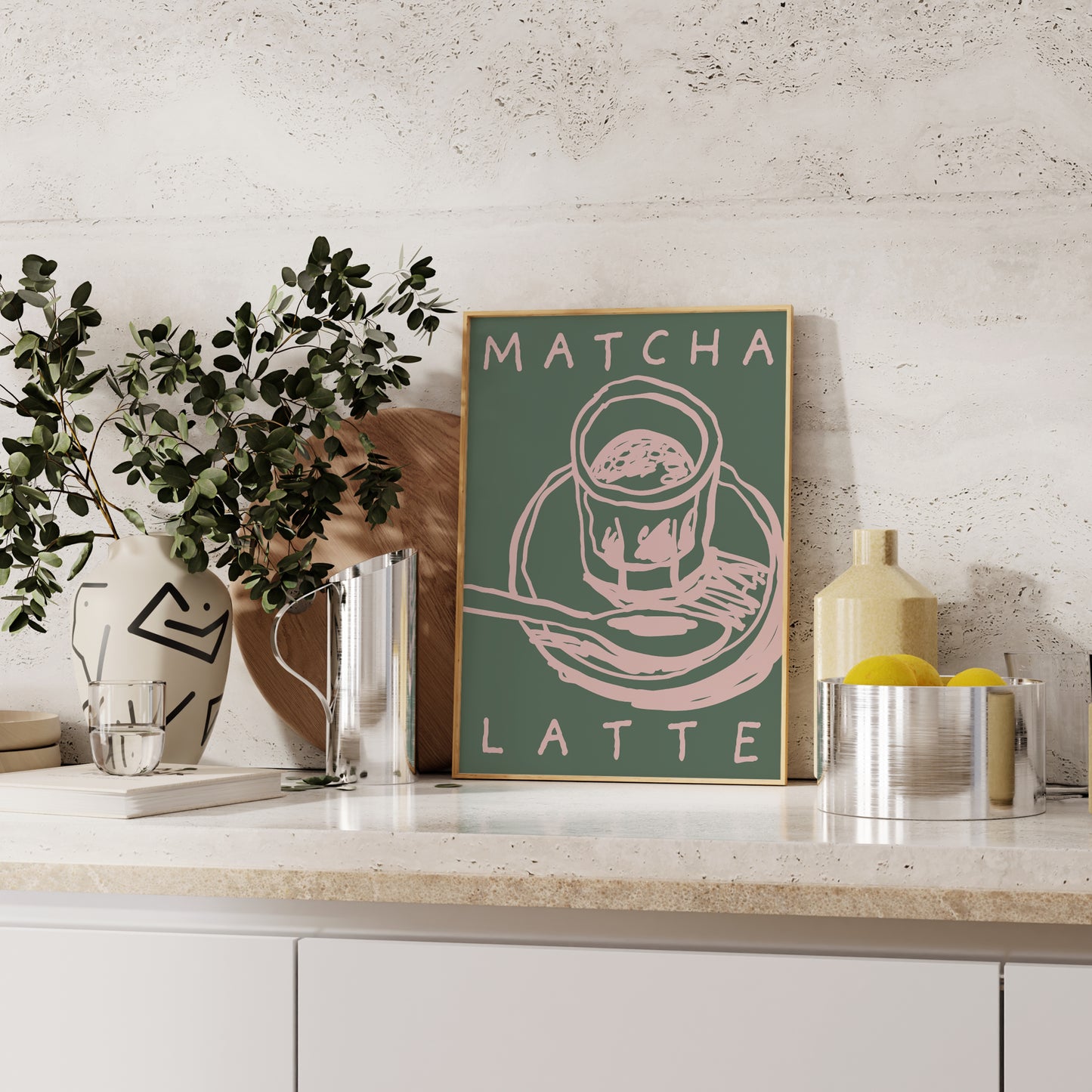 Matcha Latte Print | 4 Colours | Kitchen