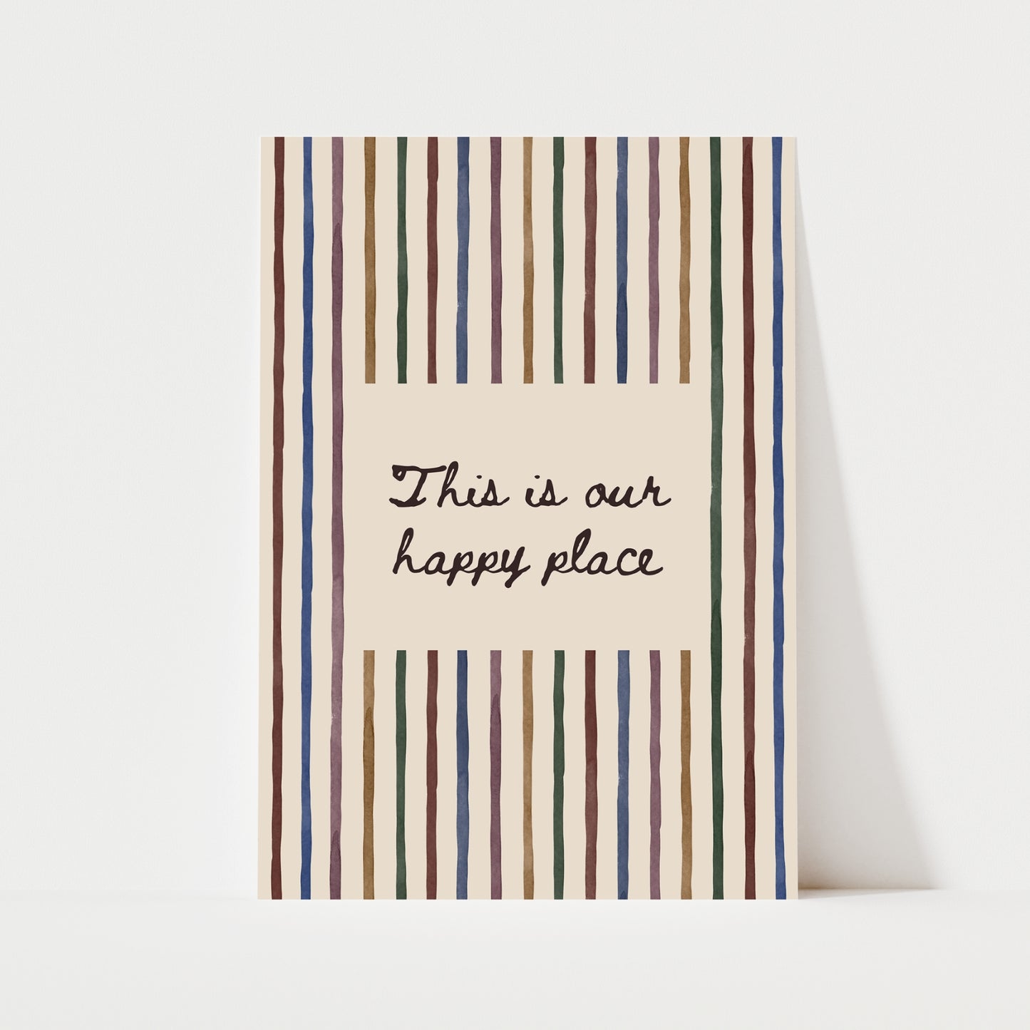 This Is Our Happy Place Print | 5 Colours | Typography