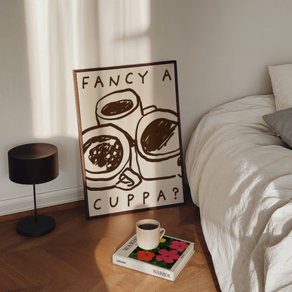 Fancy A Cuppa Print | 5 Colours | Kitchen