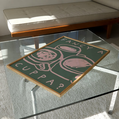 Fancy A Cuppa Print | 5 Colours | Kitchen