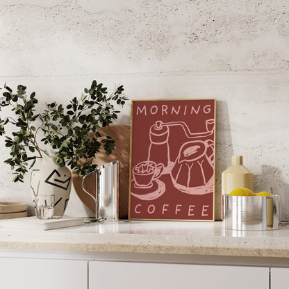 Morning Coffee Print | 5 Colours | Kitchen