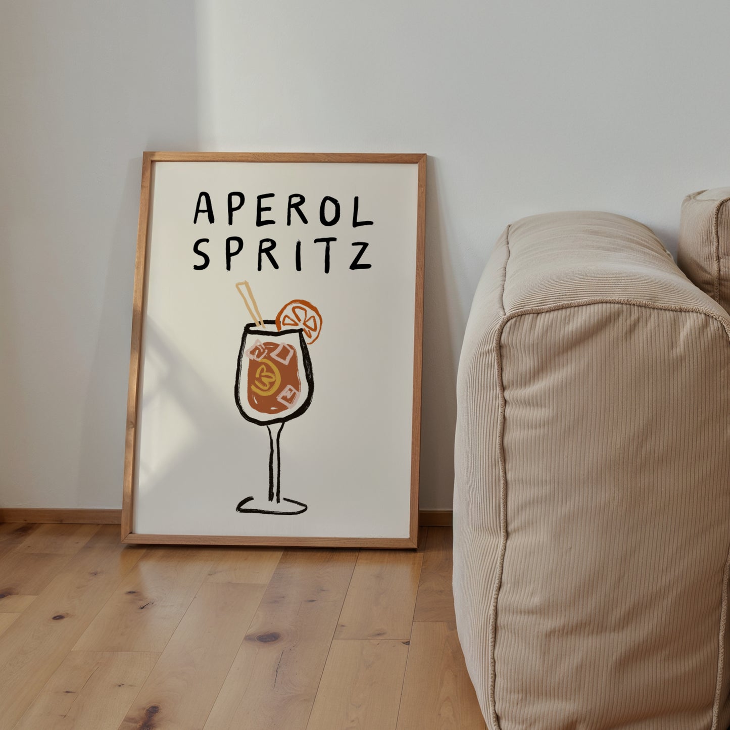 Aperol Spritz Doodle Print | Cocktails