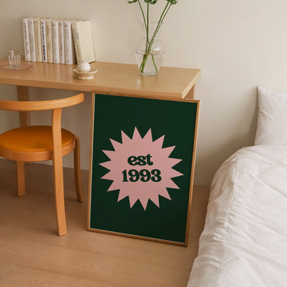 Custom Year Emblem Print | 4 Colours | Personalised