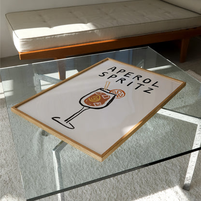 Aperol Spritz Doodle Print | Cocktails