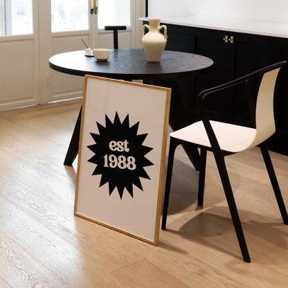 Custom Year Emblem Print | 4 Colours | Personalised