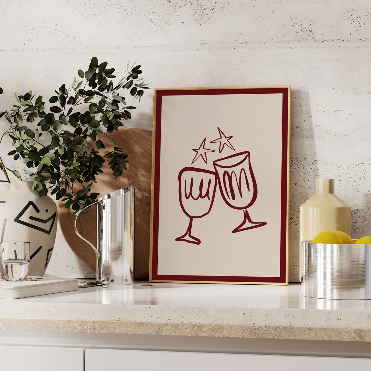 Whimsical Wine Print | Kitchen