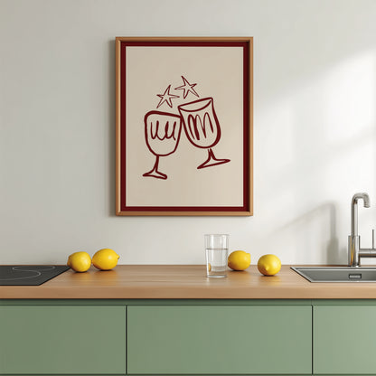 Whimsical Wine Print | Kitchen