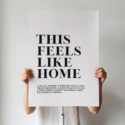 This Feels Like Home Print | 2 Colours | Typography