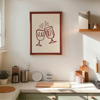 Whimsical Wine Print | Kitchen