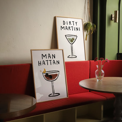 Dirty Martini Doodle Print | Cocktails