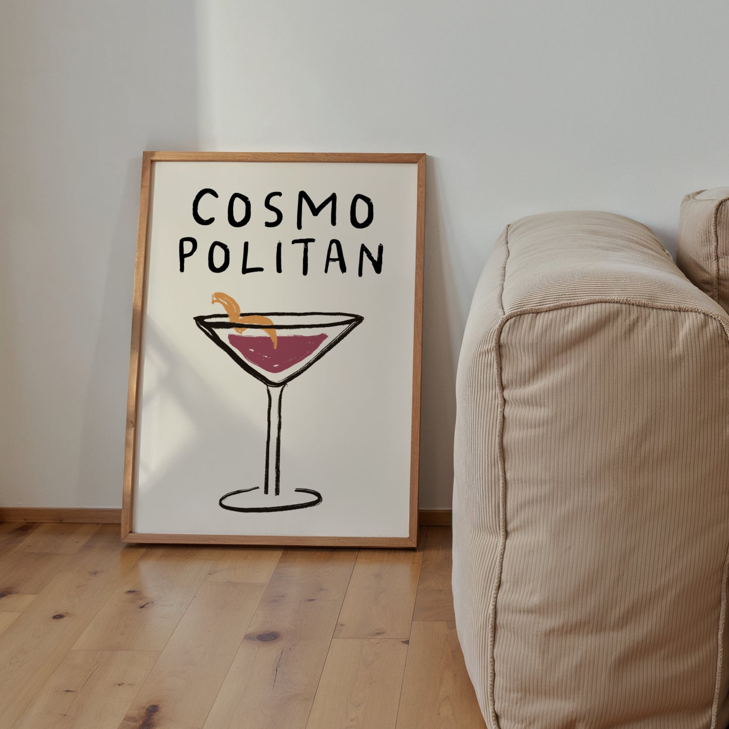 Cosmopolitan Doodle Print | Cocktails
