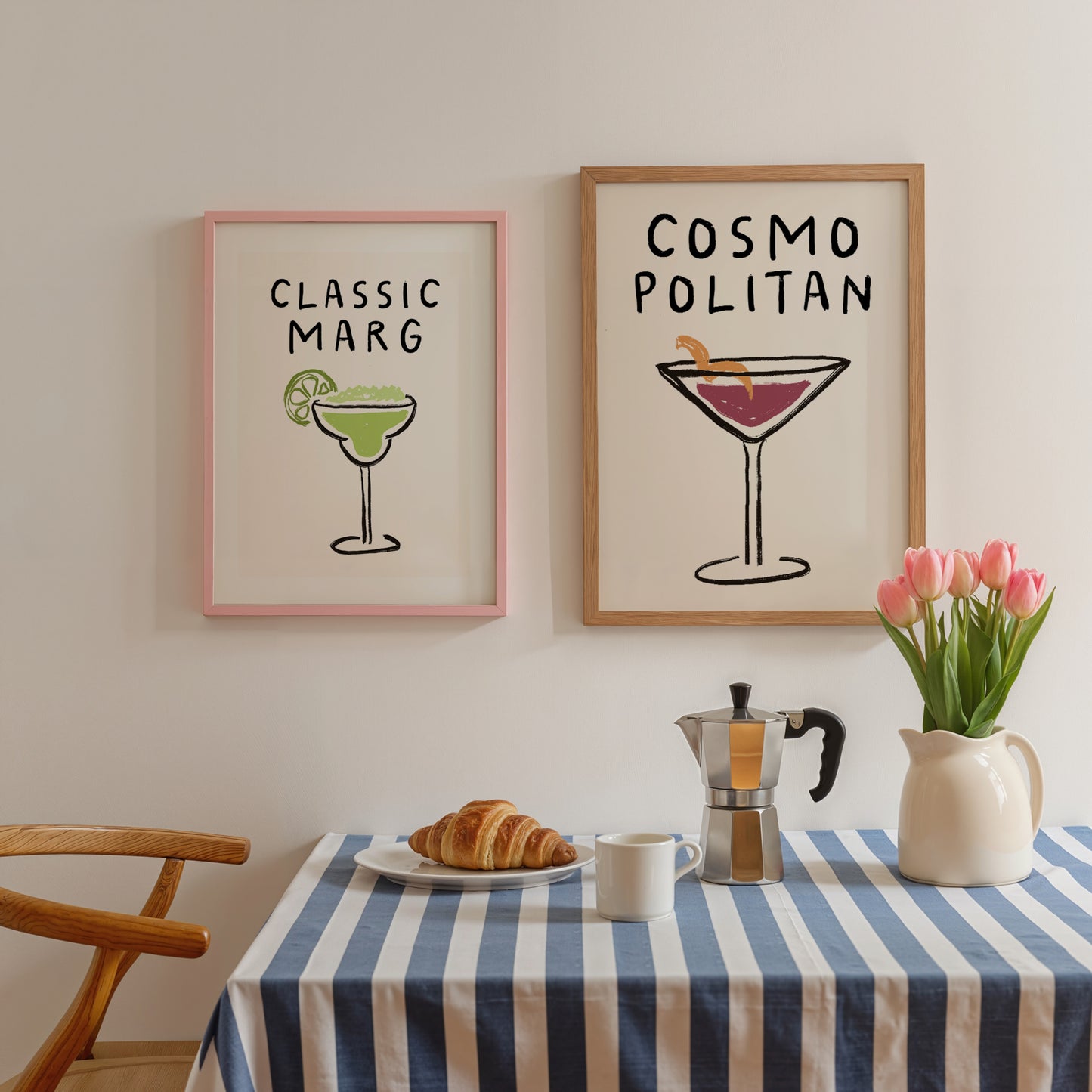 Cosmopolitan Doodle Print | Cocktails