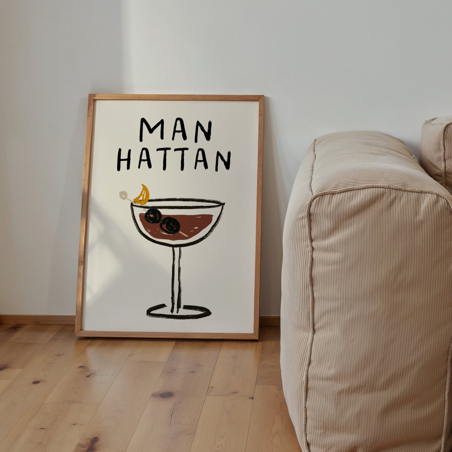 Manhattan Doodle Print | Cocktails