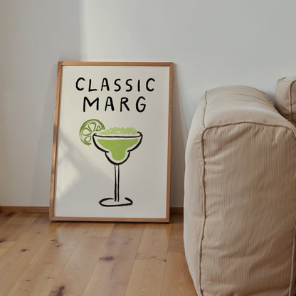 Classic Marg Doodle Print | Cocktails