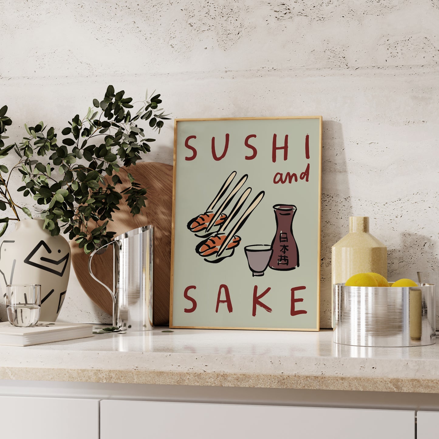 Sushi & Sake Print | Kitchen