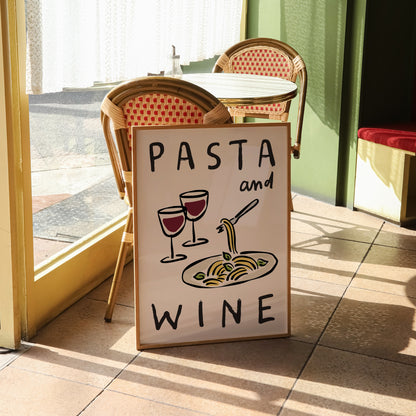 Pasta & Wine Print | Kitchen
