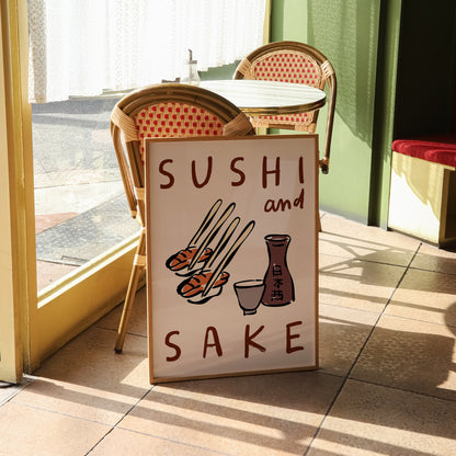 Sushi & Sake Print | Kitchen