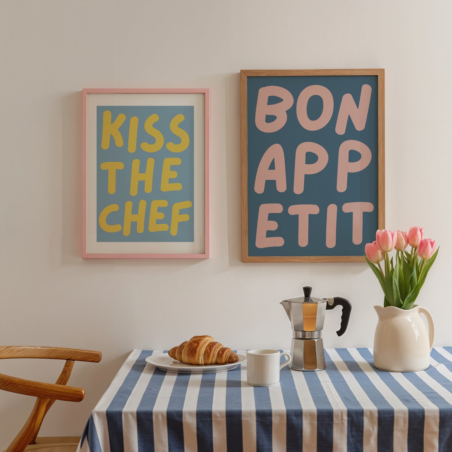 Kiss The Chef Print | 6 Colours | Kitchen