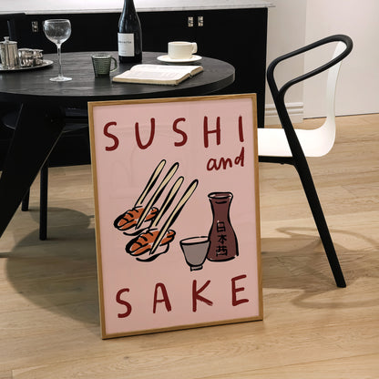Sushi & Sake Print | Kitchen