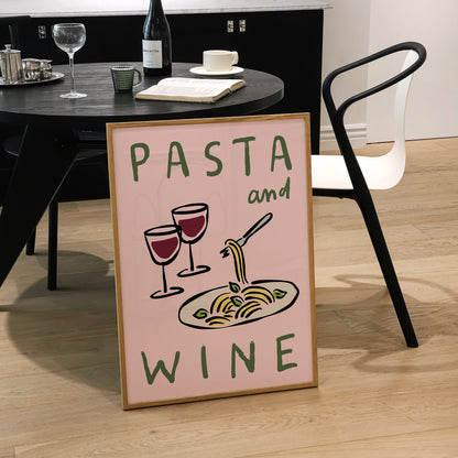 Pasta & Wine Print | Kitchen