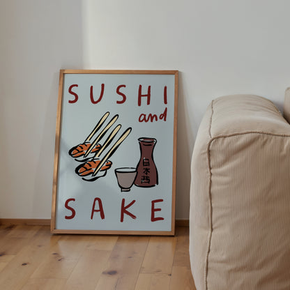 Sushi & Sake Print | Kitchen