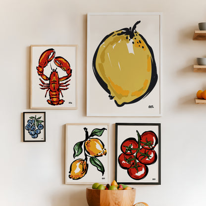 Lemon Painting Print | Kitchen