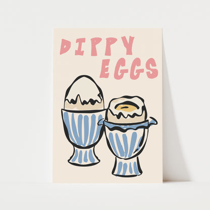 Dippy Eggs Print | 4 Colours | Kitchen