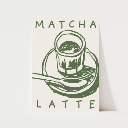 Matcha Latte Print | 4 Colours | Kitchen