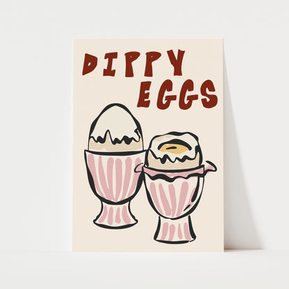 Dippy Eggs Print | 4 Colours | Kitchen