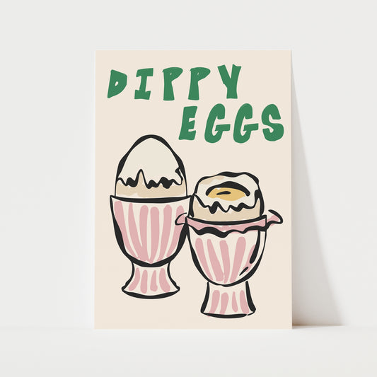 Dippy Eggs Print | 4 Colours | Kitchen