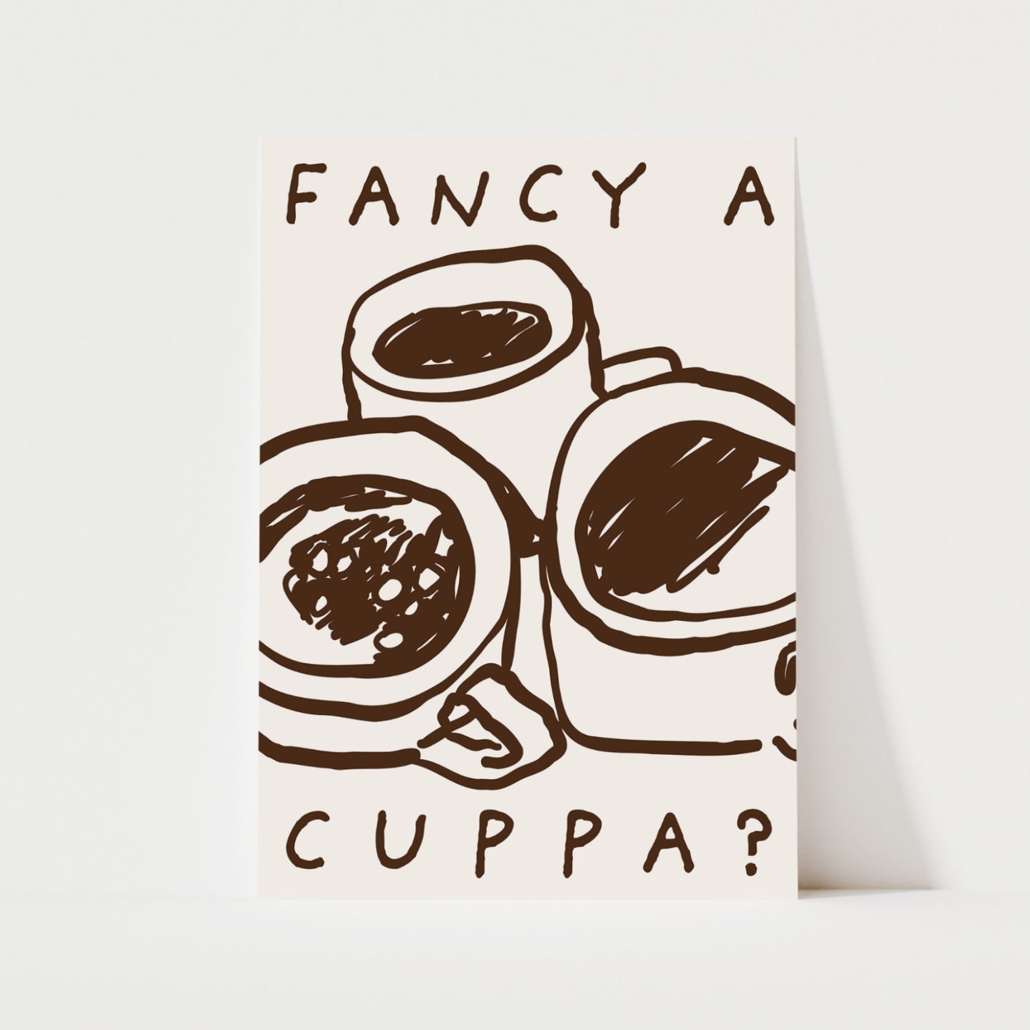 Fancy A Cuppa Print | 5 Colours | Kitchen