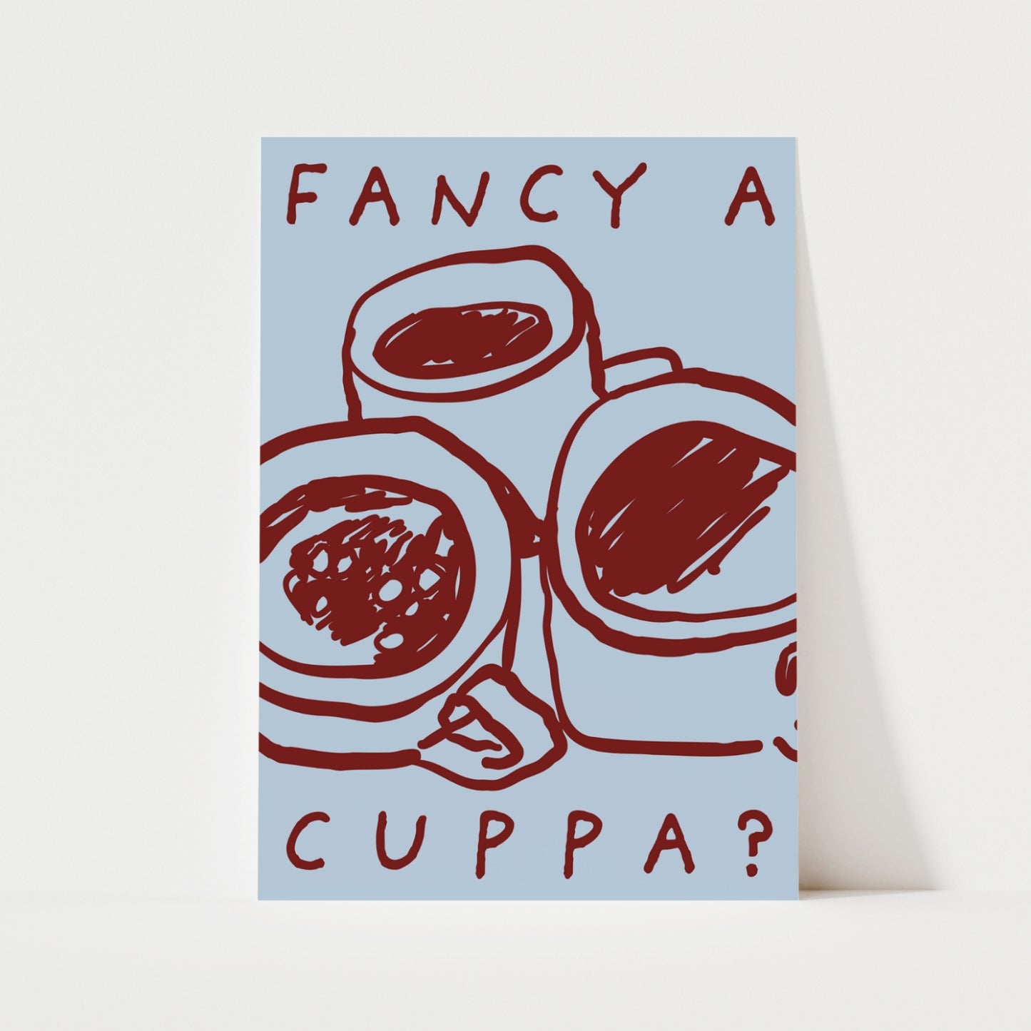 Fancy A Cuppa Print | 5 Colours | Kitchen