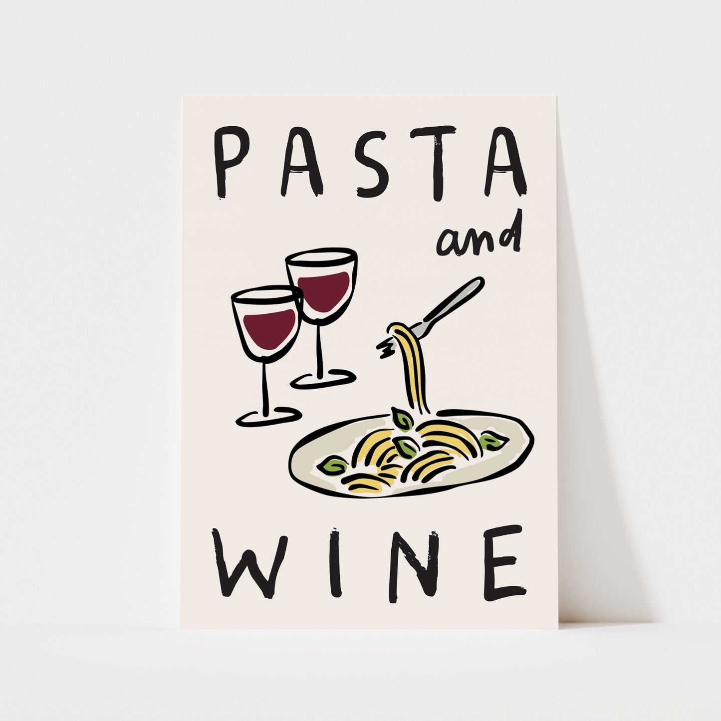 Pasta & Wine Print | Kitchen
