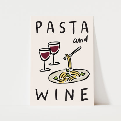 Pasta & Wine Print | Kitchen