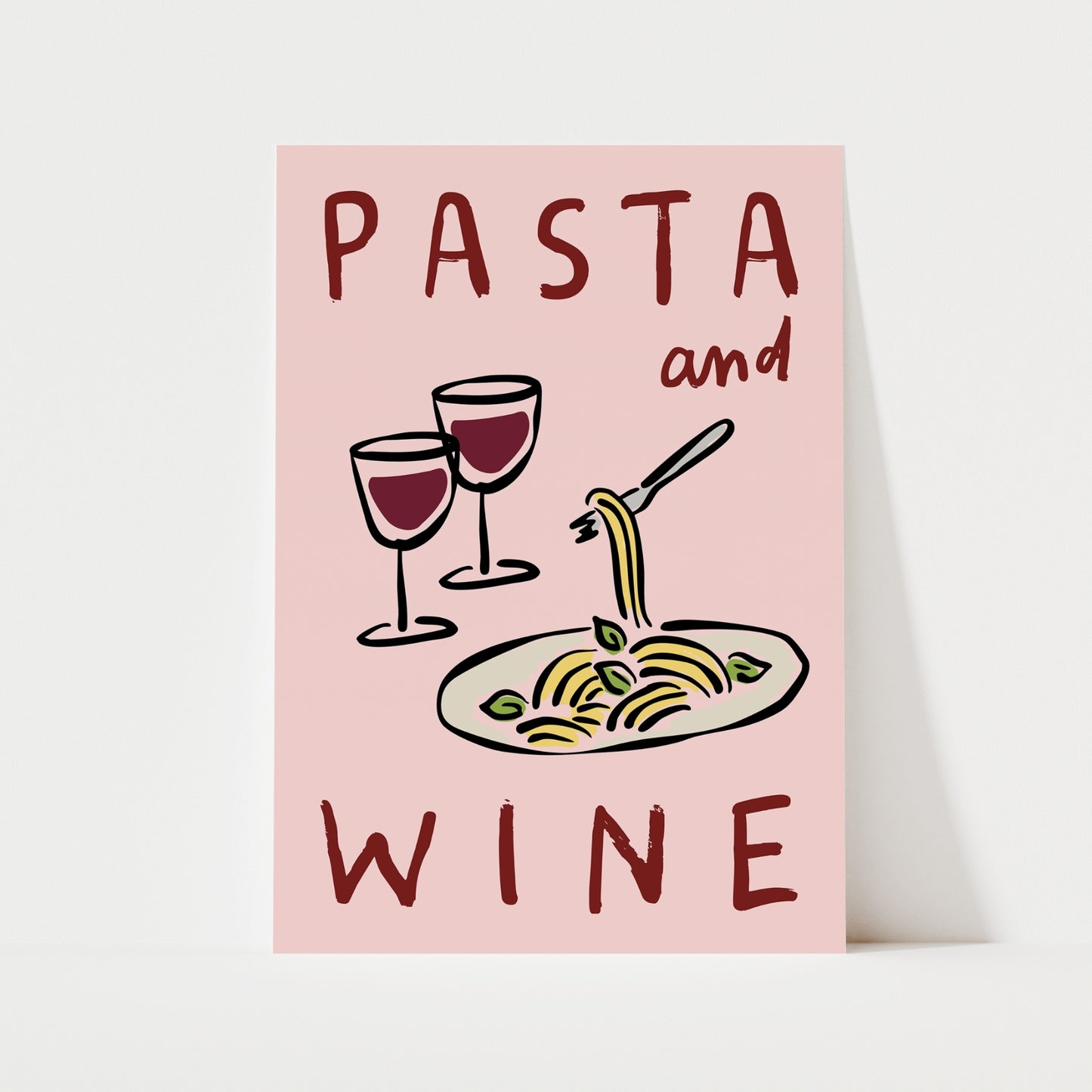 Pasta & Wine Print | Kitchen