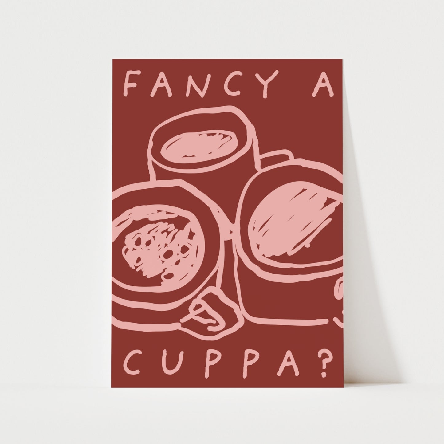 Fancy A Cuppa Print | 5 Colours | Kitchen