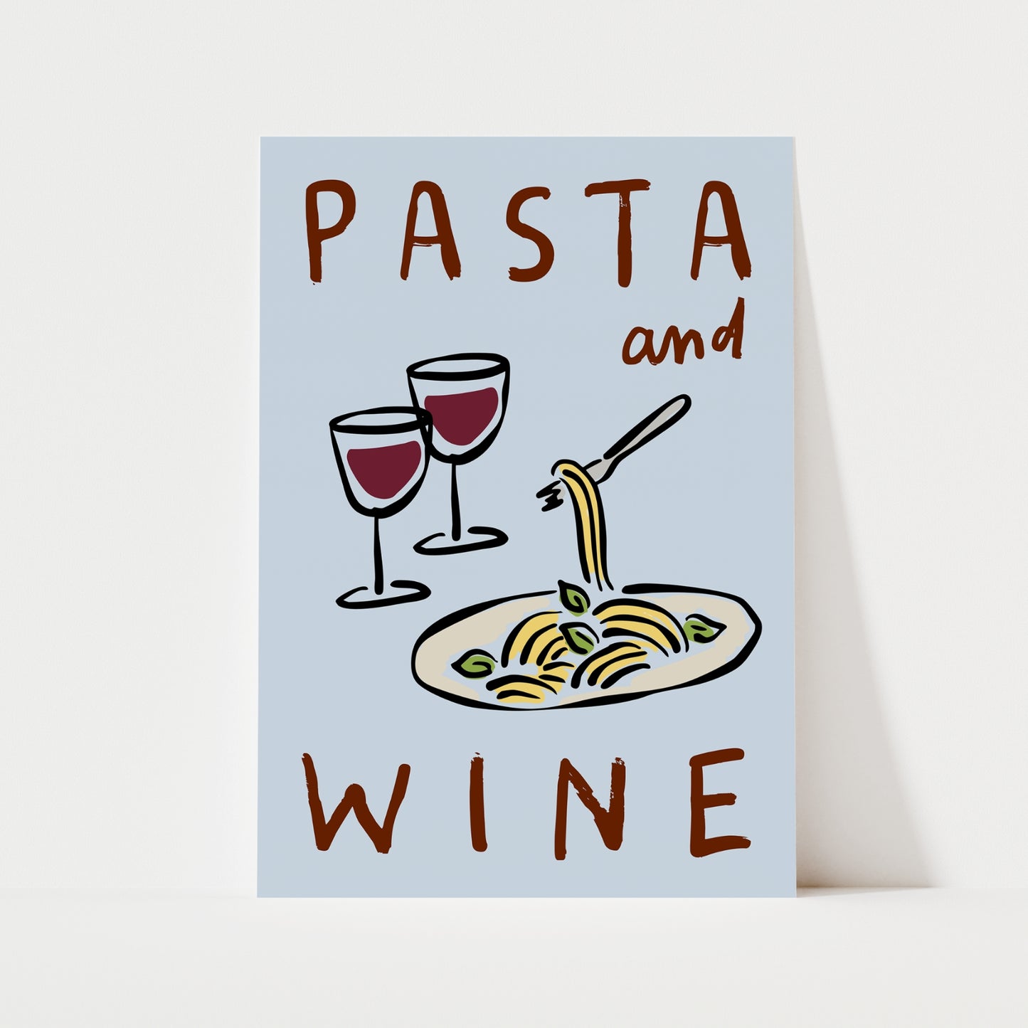 Pasta & Wine Print | Kitchen
